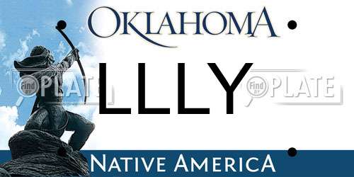 LLLY Oklahoma License Plate