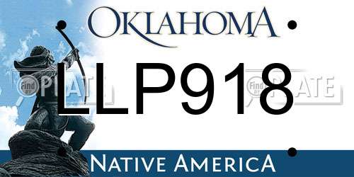 LLP918 Oklahoma License Plate