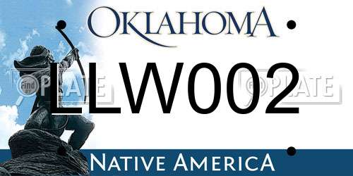 LLW002 Oklahoma License Plate