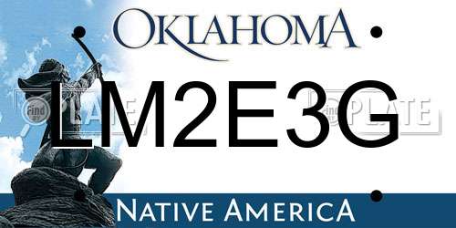 LM2E3G Oklahoma License Plate