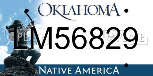 LM56829 Oklahoma License Plate