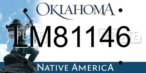 LM81146 Oklahoma License Plate