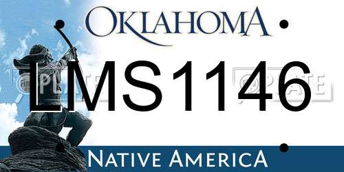 LMS1146 Oklahoma License Plate