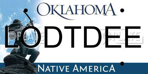 LODTDEE Oklahoma License Plate