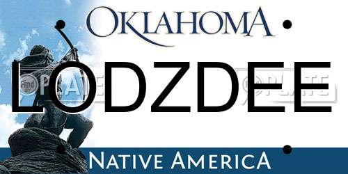 LODZDEE Oklahoma License Plate