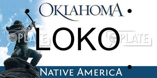 LOKO Oklahoma License Plate