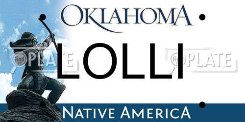 LOLLI Oklahoma License Plate