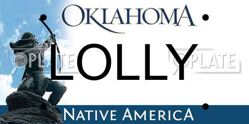 LOLLY Oklahoma License Plate