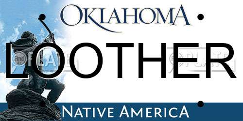 LOOTHER Oklahoma License Plate