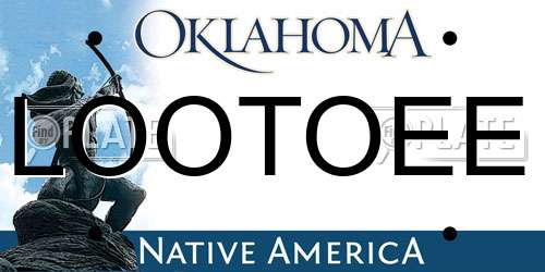 LOOTOEE Oklahoma License Plate