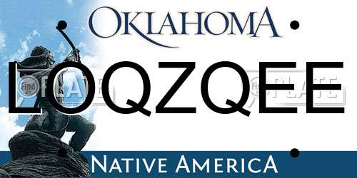 LOQZQEE Oklahoma License Plate