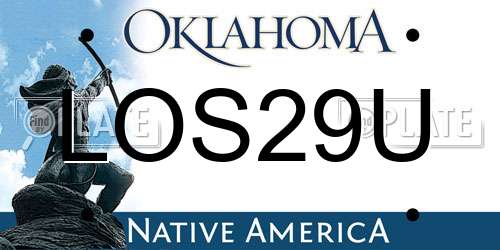 LOS29U Oklahoma License Plate