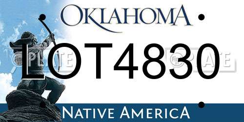 LOT4830 Oklahoma License Plate