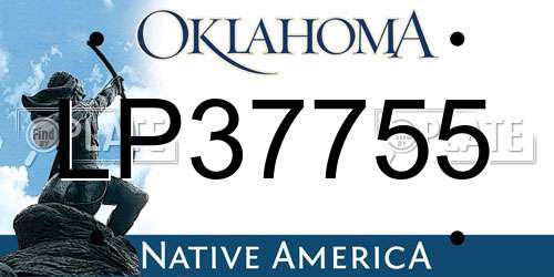 LP37755 Oklahoma License Plate
