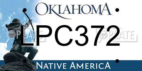 LPC372 Oklahoma License Plate