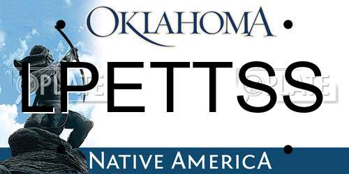 LPETTSS Oklahoma License Plate