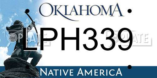 LPH339 Oklahoma License Plate