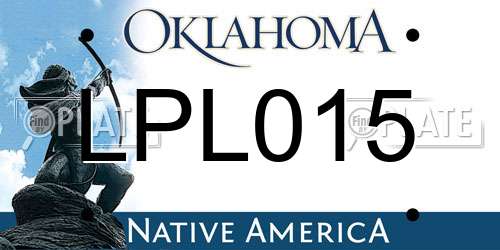 LPL015 Oklahoma License Plate