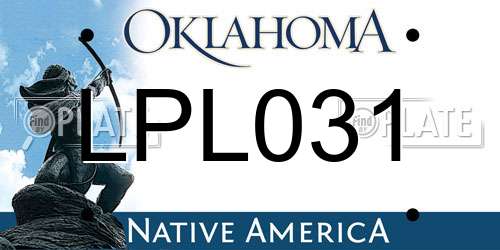 LPL031 Oklahoma License Plate