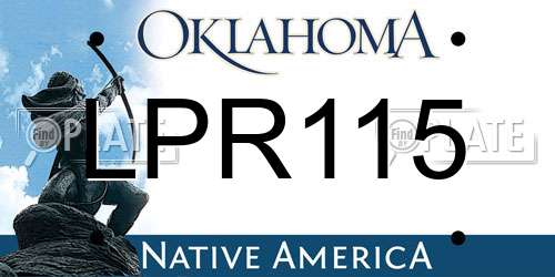 LPR115 Oklahoma License Plate