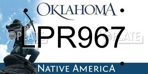 LPR967 Oklahoma License Plate