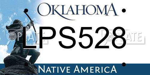 LPS528 Oklahoma License Plate