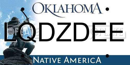 LQDZDEE Oklahoma License Plate