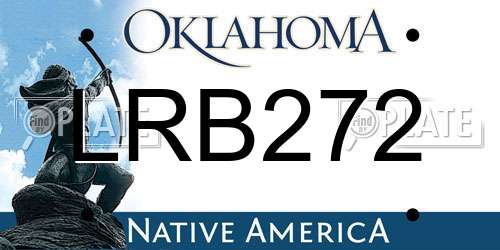 LRB272 Oklahoma License Plate