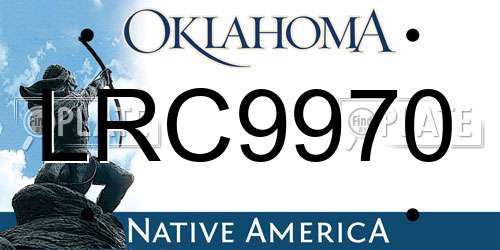 LRC9970 Oklahoma License Plate
