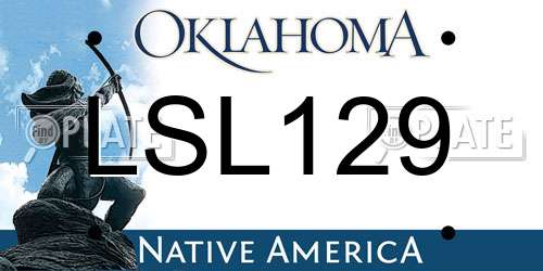 LSL129 Oklahoma License Plate