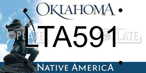 LTA591 Oklahoma License Plate