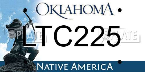 LTC225 Oklahoma License Plate