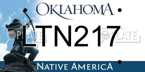 LTN217 Oklahoma License Plate
