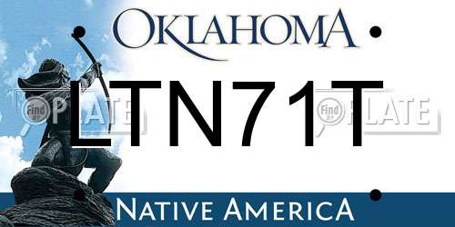 LTN71T Oklahoma License Plate
