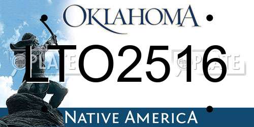 LTO2516 Oklahoma License Plate