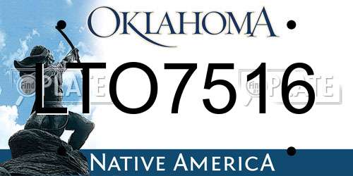 LTO7516 Oklahoma License Plate