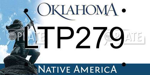 LTP279 Oklahoma License Plate