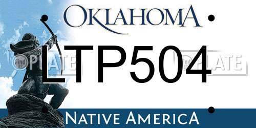 LTP504 Oklahoma License Plate