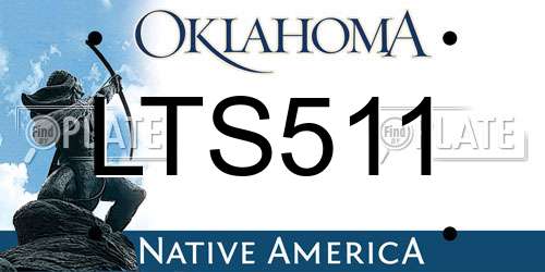 LTS511 Oklahoma License Plate