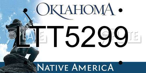 LTT5299 Oklahoma License Plate