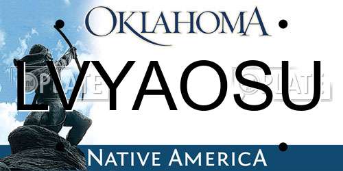 LVYAOSU Oklahoma License Plate