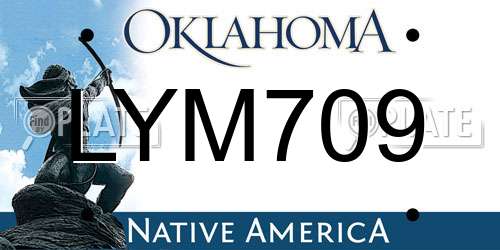 LYM709 Oklahoma License Plate