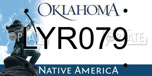 LYR079 Oklahoma License Plate