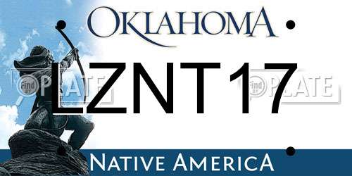 LZNT17 Oklahoma License Plate