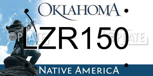 LZR150 Oklahoma License Plate