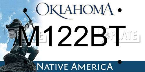 M122BT Oklahoma License Plate