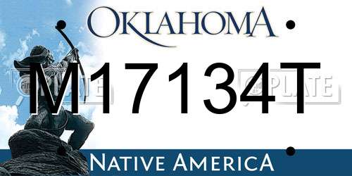 M17134T Oklahoma License Plate
