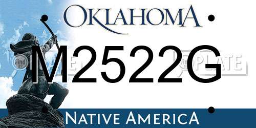 M2522G Oklahoma License Plate