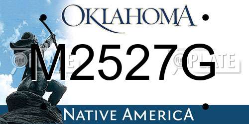 M2527G Oklahoma License Plate