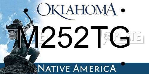 M252TG Oklahoma License Plate